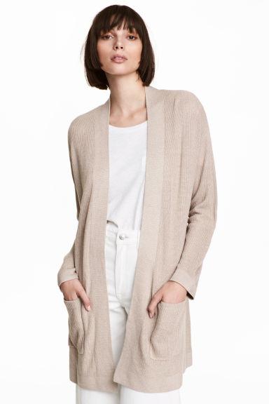 Cardigan In Maglia A Coste