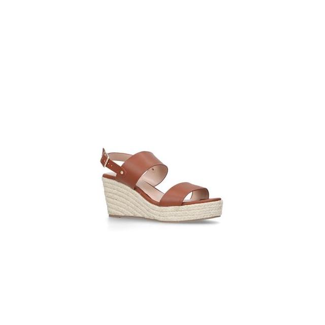 carvela tan wedge sandals