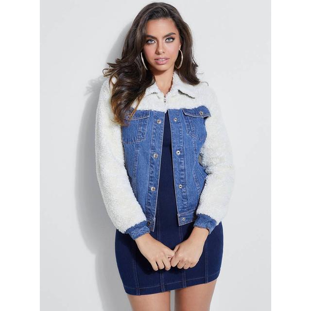 guess denim sherpa jacket