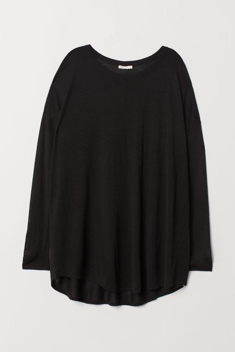 H & M - Jersey De Punto Fino - Negro