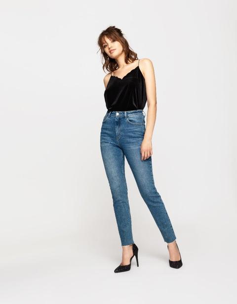 Jeans Mom Blu