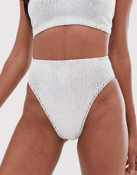 crinkle high waisted bikini bottoms