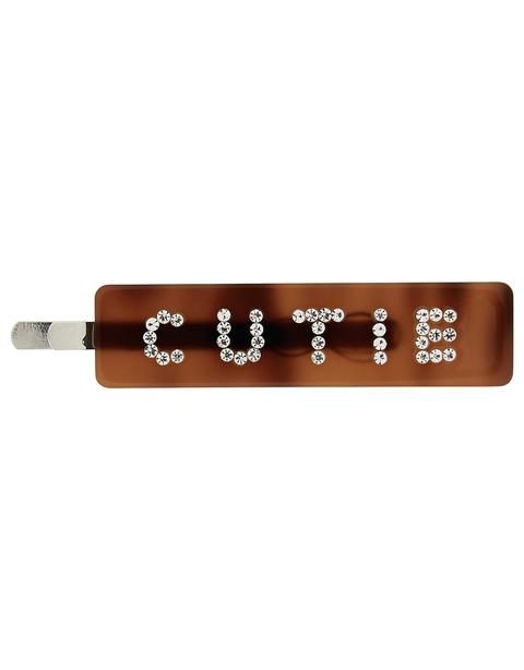 Cutie Slogan Tort Hair Slide