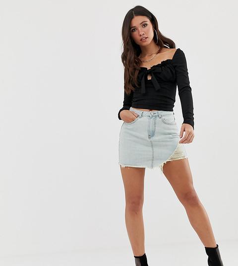 Missguided Jeans Minirock In Hellblauer Waschung From Asos On 21 Buttons