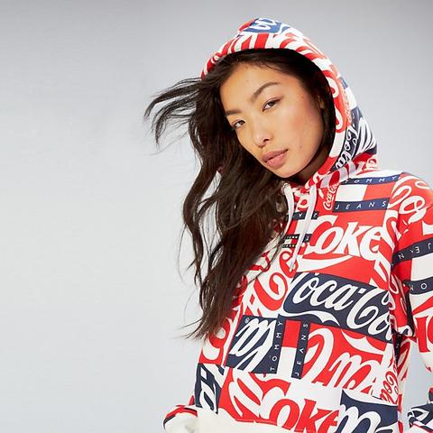 coca cola cropped hoodie