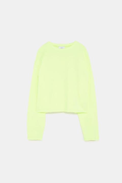 Neon Cropped Sweatshirt