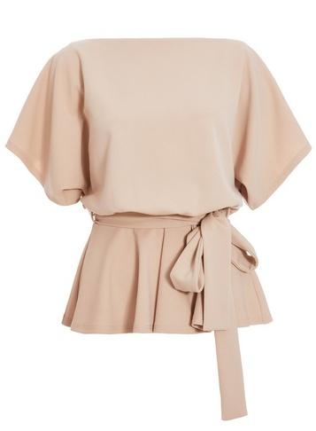 Womens quiz Nude Batwing Peplum Top Nude Nude from