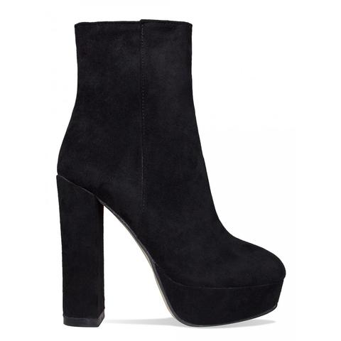 Jameela Black Suede Platform Ankle Boots