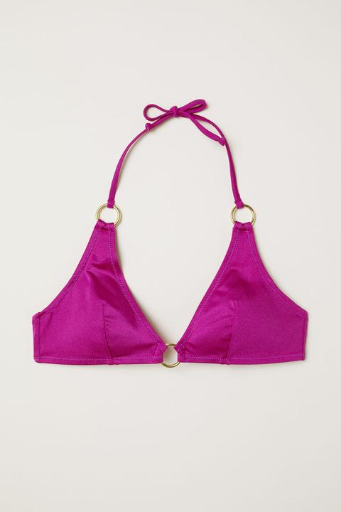 Top De Bikini De Triángulo - Púrpura