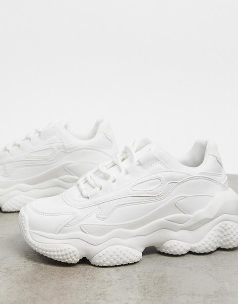 Bershka Chunky Trainers In White