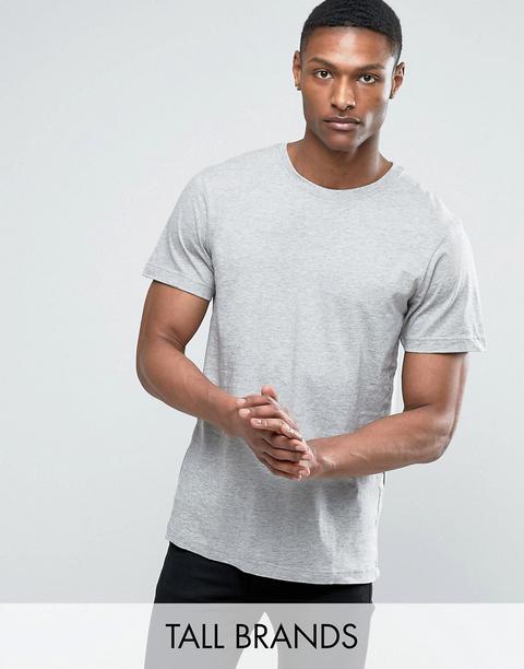 Camiseta Con Cuello Redondo En Gris Marga De Jacamo Tall