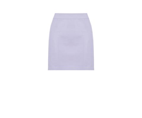 Faux Leather Seamed Mini Skirt