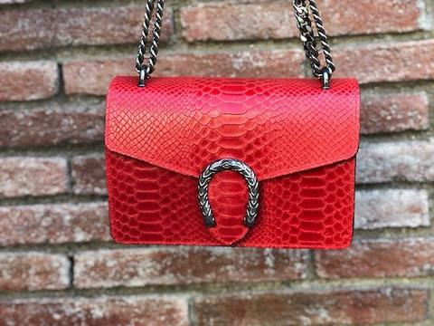 Bolso 'herradura Snake Xxl' - Rojo