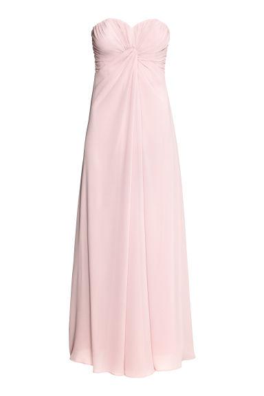 H & M - Abito Lungo In Chiffon - Rosa