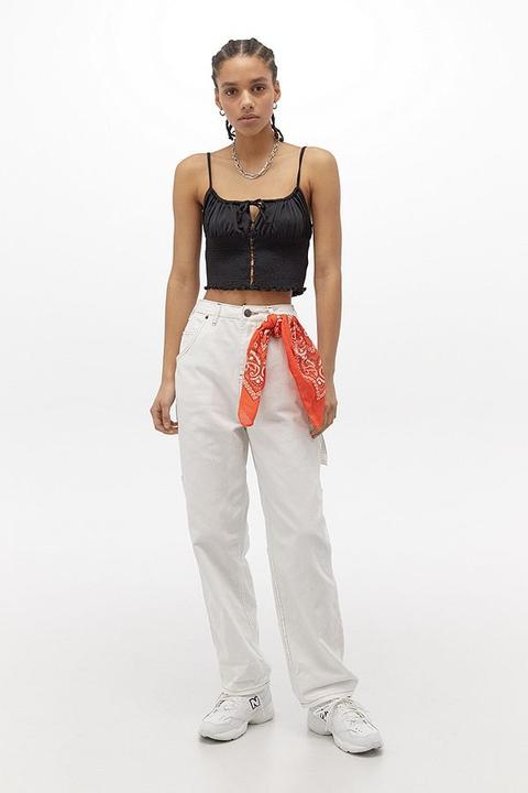 Bdg Albie White Carpenter Trousers - White 32 At Urban Outfitters