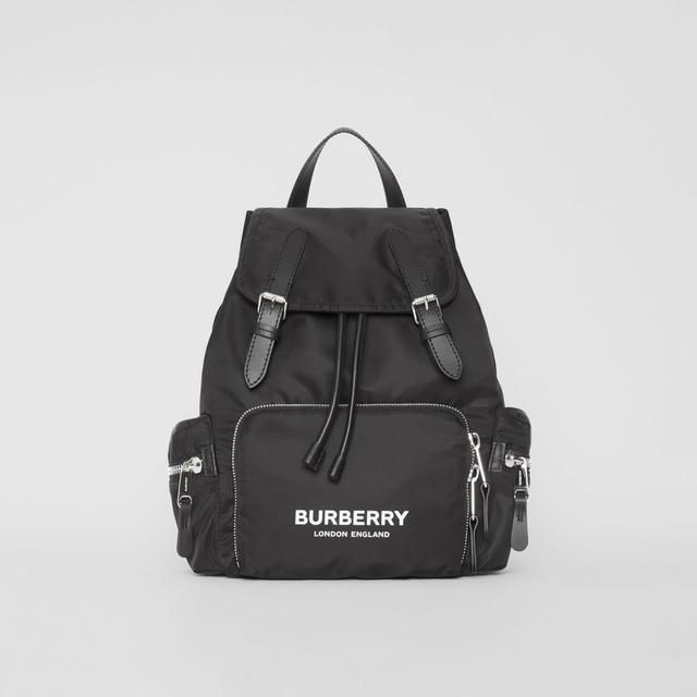 Burberry the medium rucksack in technical nylon and hot sale leather