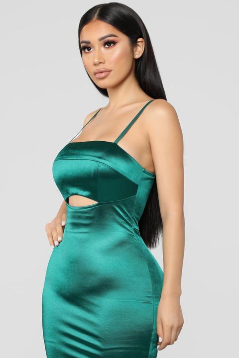 gala ready satin dress