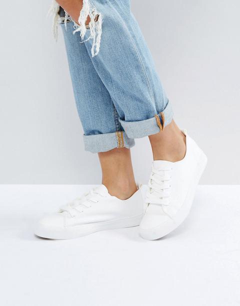 New Look - Sneakers Stringate - Bianco