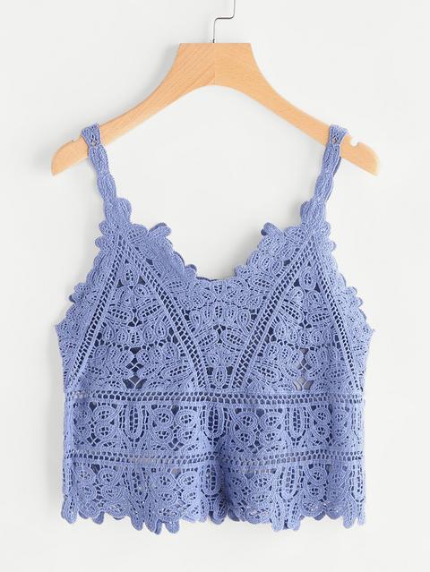 Hollow Out Crochet Lace Top