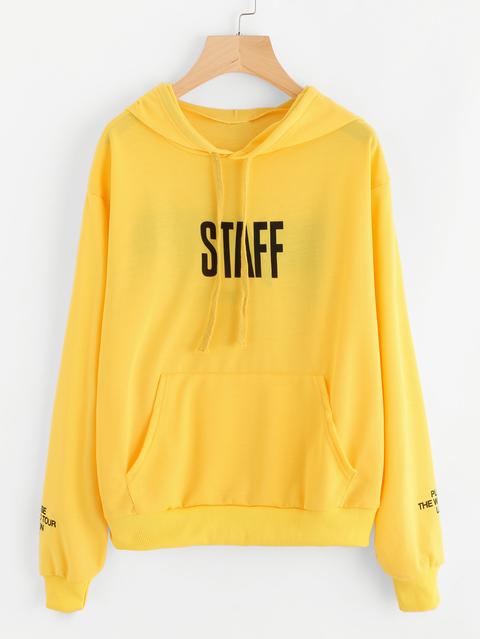 Letter Print Hoodie