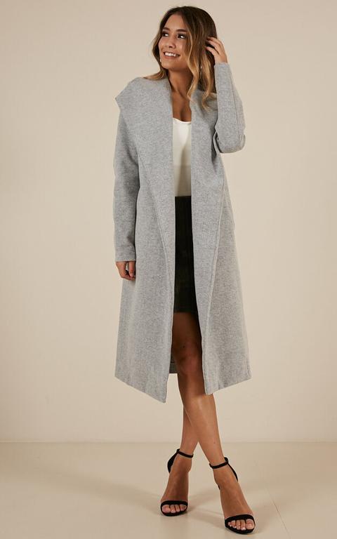 New Yorks Calling Coat In Grey