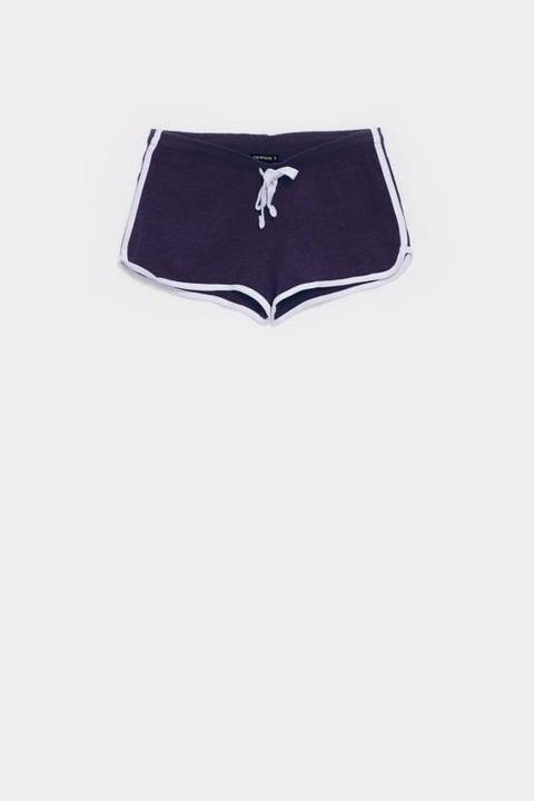 Shorts Con Bordo Bianco