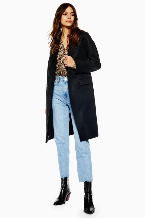 Womens Relaxed Coat - Black, Black