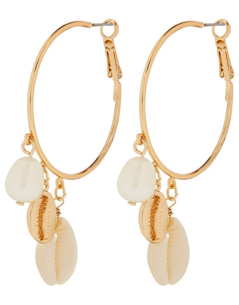 Jangly Shell Hoop Earrings