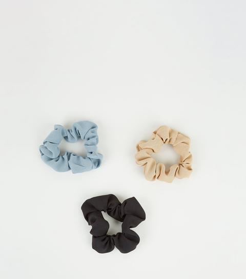 3 Pack Multicoloured Scrunchies New Look