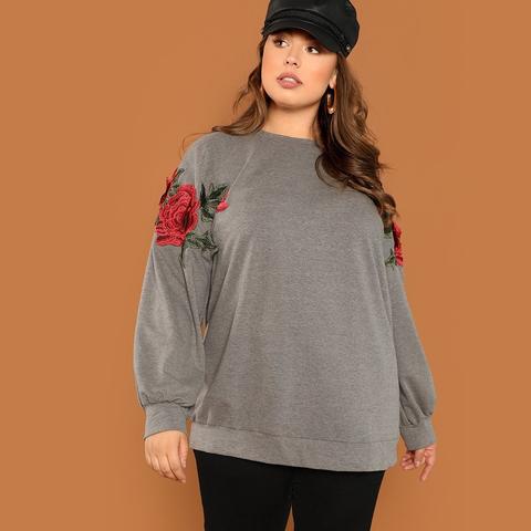 Sudadera Con Bordados De Flores