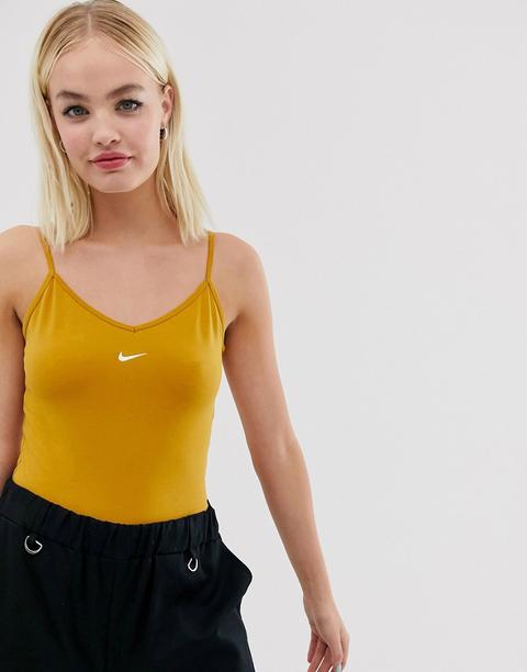 Nike Gold Mini Swoosh Bodysuit