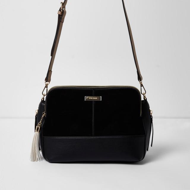 black tassel cross body bag