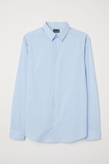 H & M - Camicia In Cotone Premium - Blu