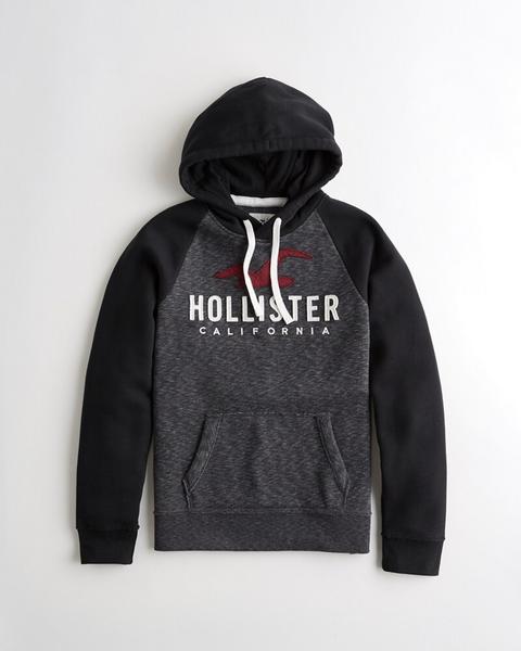 hollister color block hoodie