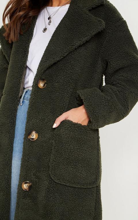 Green Maxi Borg Coat