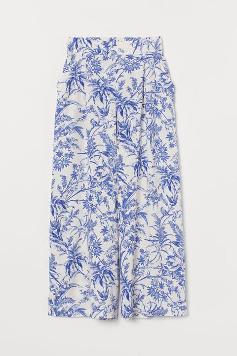 Wide Trousers - White