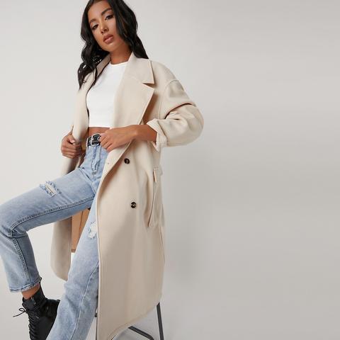 Manteau À Ourlet Fendu