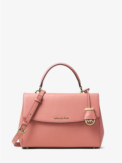 Bolso Satchel Ava Mediano De Piel Saffiano