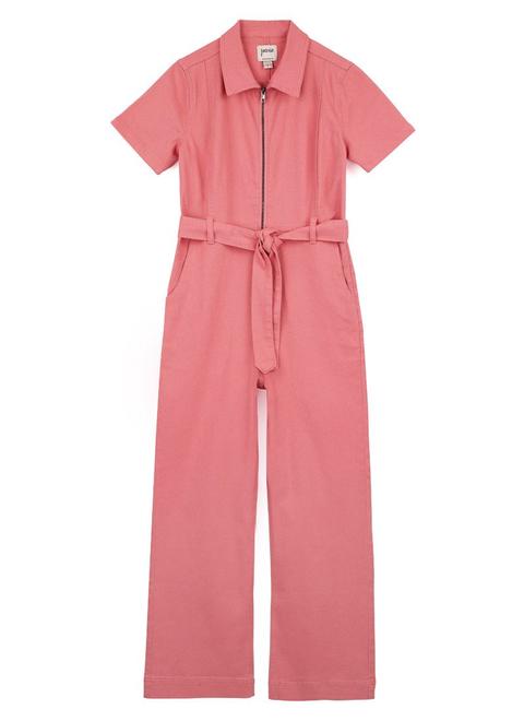 Mork Denim Short Sleeve Boilersuit - Pink - Vintage Style