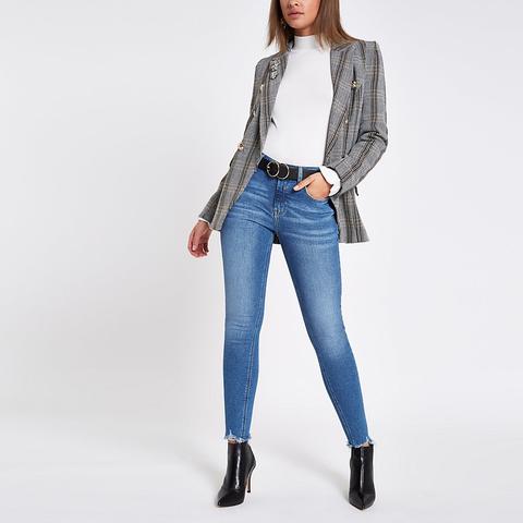 Mid Blue Denim Amelie Super Skinny Jeans