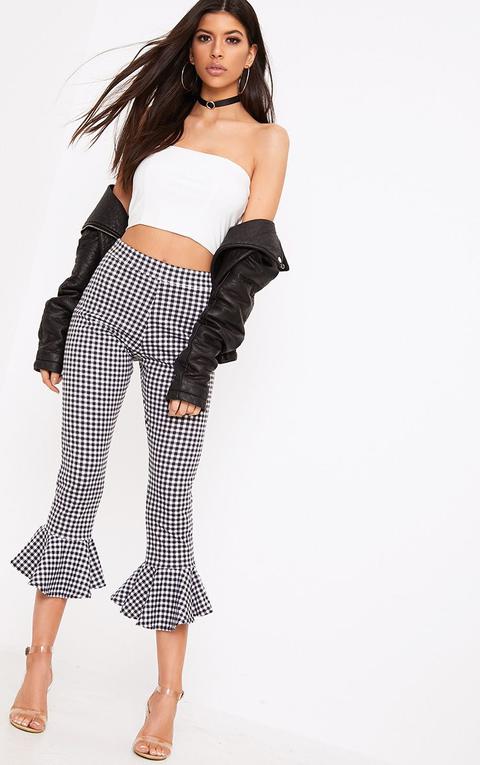 Karinia Gingham Flare Hem Trouser