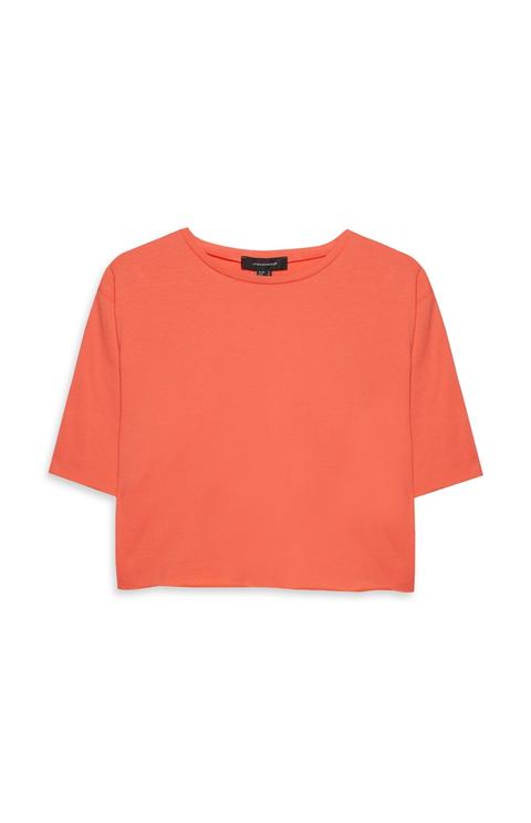 Orange Loose Crop Top