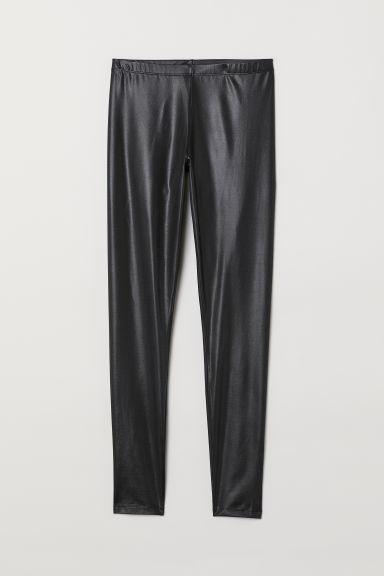 H & M - Leggings Lucidi - Nero