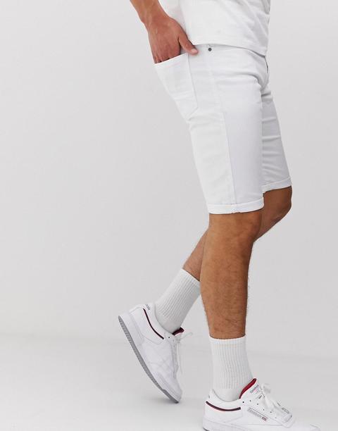Apt - Short En Jean - Blanc