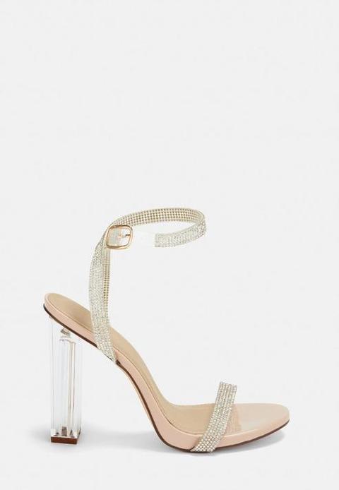 Missguided diamante heels hot sale