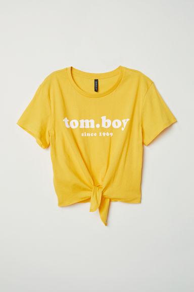 H & M - T-shirt Da Annodare - Giallo