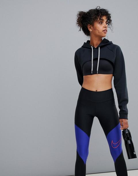 Nike Training Shrug Hoodie In Black 