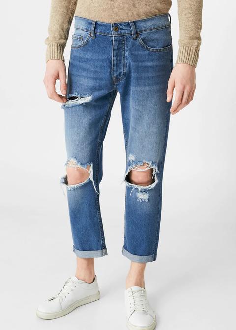 Jeans Ethan Slim-fit Strappi Decorativi