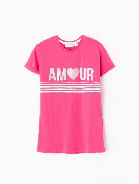 T-shirt Amour Fucsia