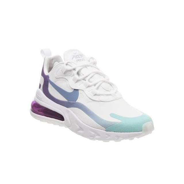 Air max 270 react white light blue aurora green Clearance